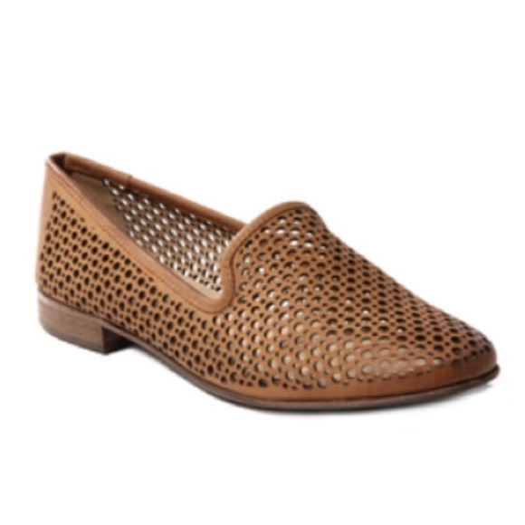 Frye Jillian Perforated Tan Leather Flats | 10 - Picture 1 of 11
